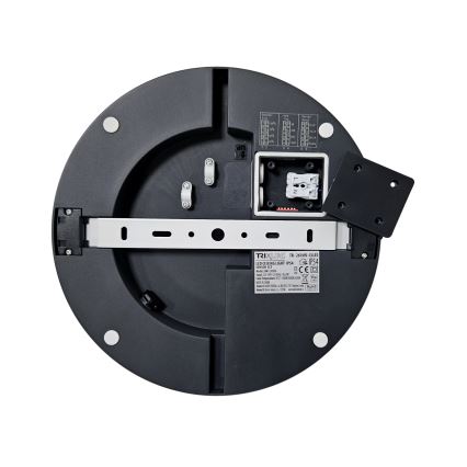 LED Koupelnové stropní svítidlo se senzorem ELLÉ LED/24W/230V 3000/4000/6500K pr. 26 cm IP54 antracit