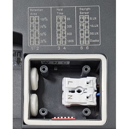 LED Koupelnové stropní svítidlo se senzorem ELLÉ LED/24W/230V 3000/4000/6500K pr. 26 cm IP54 antracit