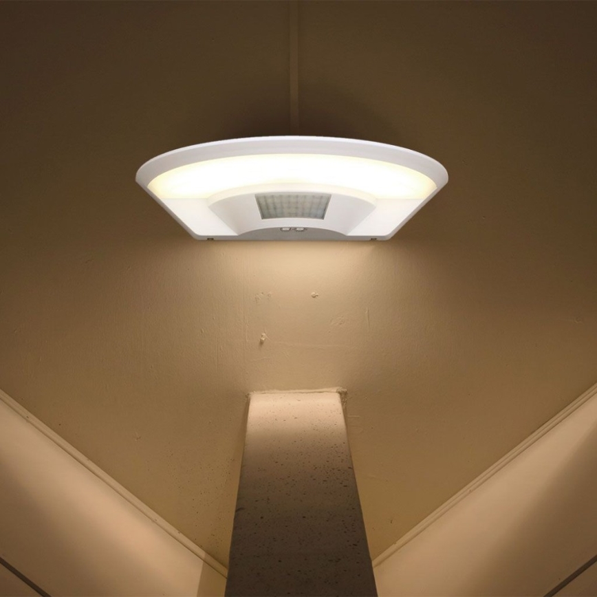 LED Koupelnové nástěnné svítidlo se senzorem SAMSUNG CHIP LED/10W/230V 4000K IP54 bílá