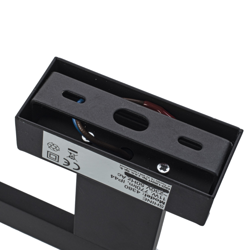 LED Koupelnové nástěnné svítidlo SHINE LED/11W/230V 42 cm IP44 černá