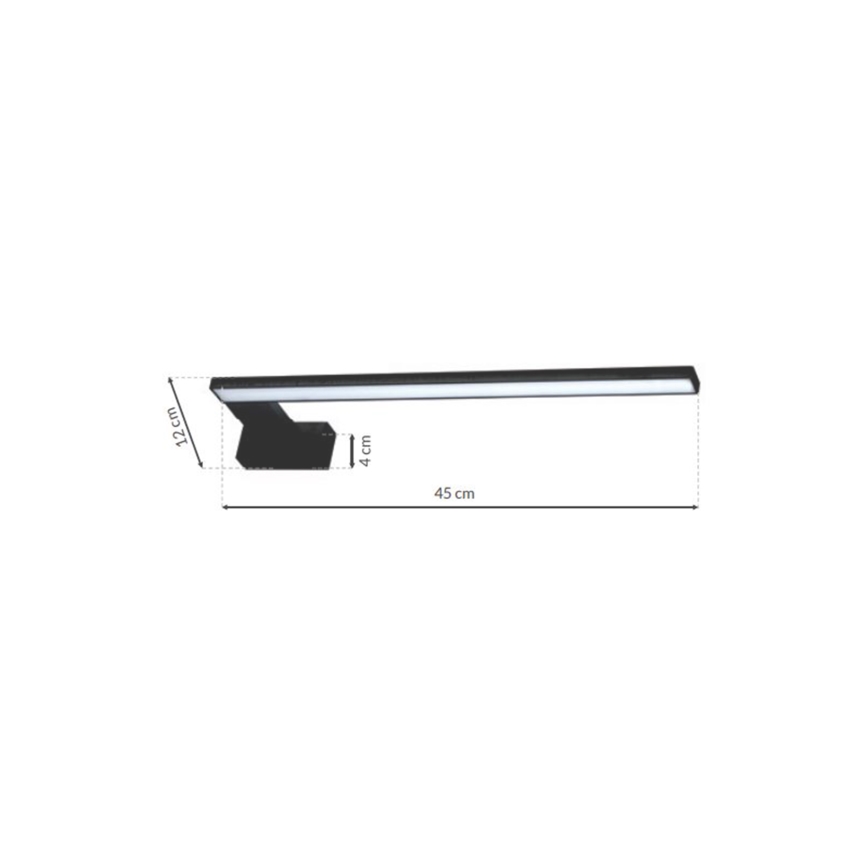 LED Koupelnové nástěnné svítidlo SHINE LED/11W/230V 45 cm IP44 černá