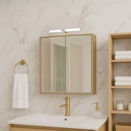 LED Koupelnové osvětlení zrcadla 2v1 APA LED/6W/230V 40 cm IP44 zlatá