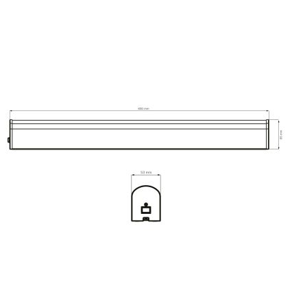 LED Koupelnové osvětlení zrcadla ALEX LED/15W/230V 4000K 60 cm IP44 lesklý chrom