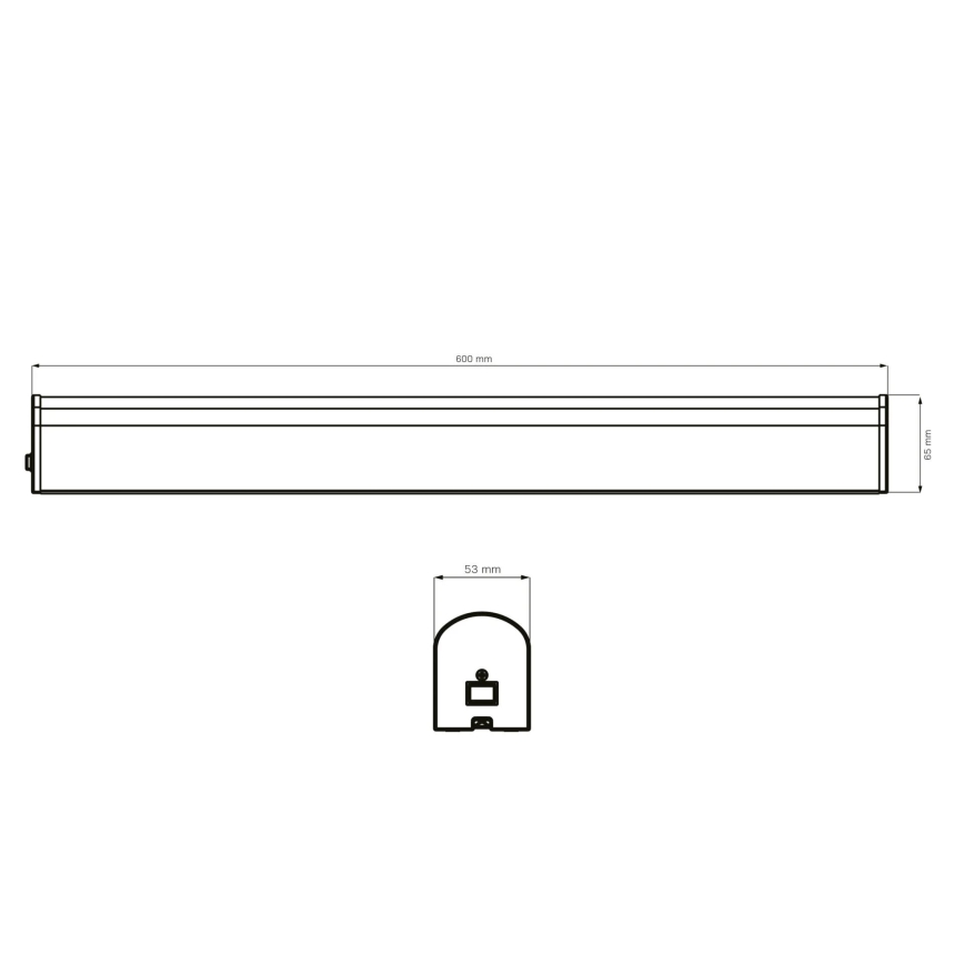 LED Koupelnové osvětlení zrcadla ALEX LED/15W/230V 4000K 60 cm IP44 lesklý chrom