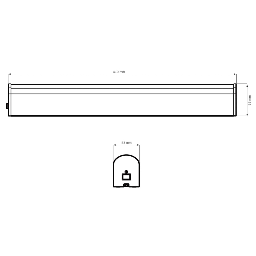 LED Koupelnové osvětlení zrcadla ALEX LED/8W/230V 4000K 41 cm IP44 černá