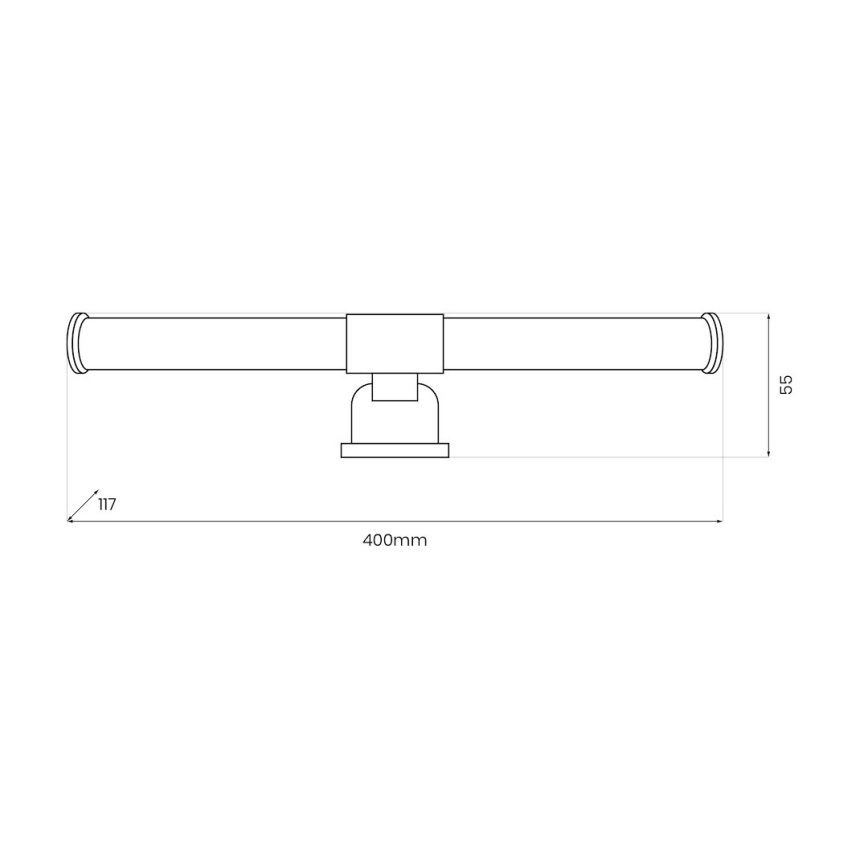 LED Koupelnové osvětlení zrcadla APA LED/6W/230V 40 cm IP44 černá