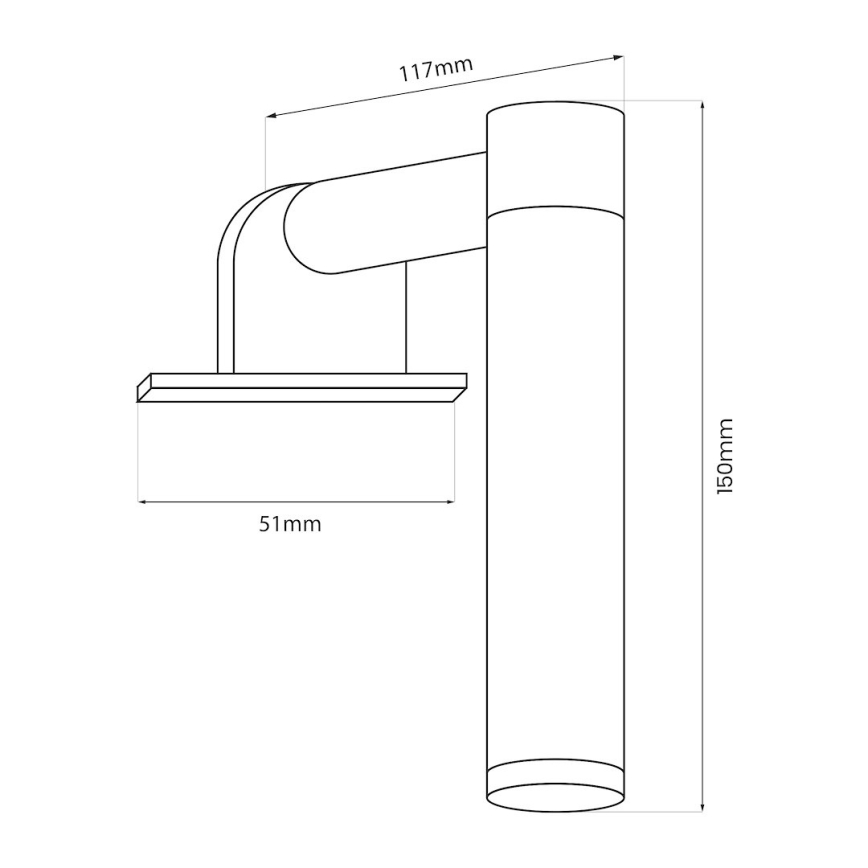 LED Koupelnové osvětlení zrcadla APA MINI LED/4W/230V IP44 zlatá