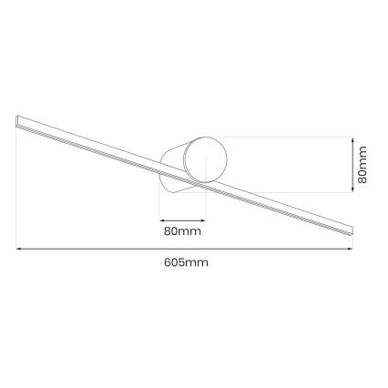 LED Koupelnové osvětlení zrcadla ARTIST LED/9W/230V 60 cm IP44 lesklý chrom