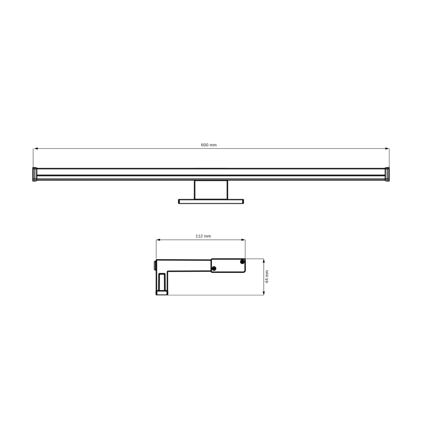 LED Koupelnové osvětlení zrcadla ELBA LED/12W/230V 4000K 60 cm IP44 lesklý chrom