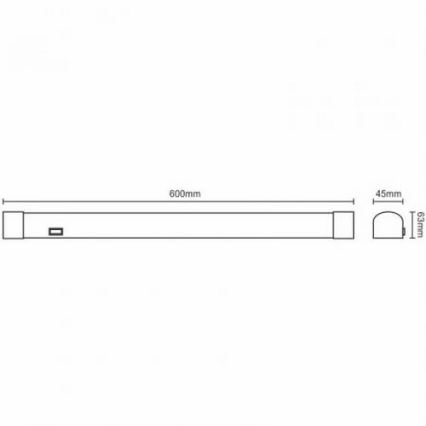 LED Koupelnové osvětlení zrcadla LED/15W/230V 60 cm IP44 stříbrná