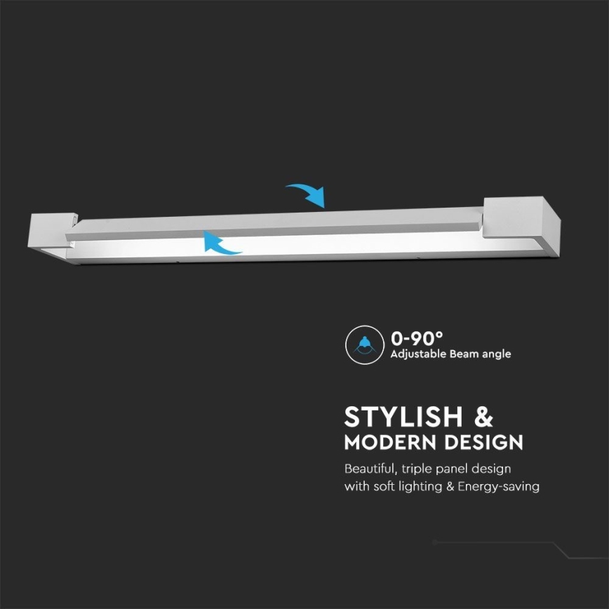 LED Koupelnové osvětlení zrcadla LED/16W/230V 3000K IP44 60 cm bílá