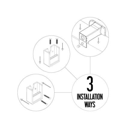 LED Koupelnové osvětlení zrcadla LED/8W/230V 30 cm IP44 černá