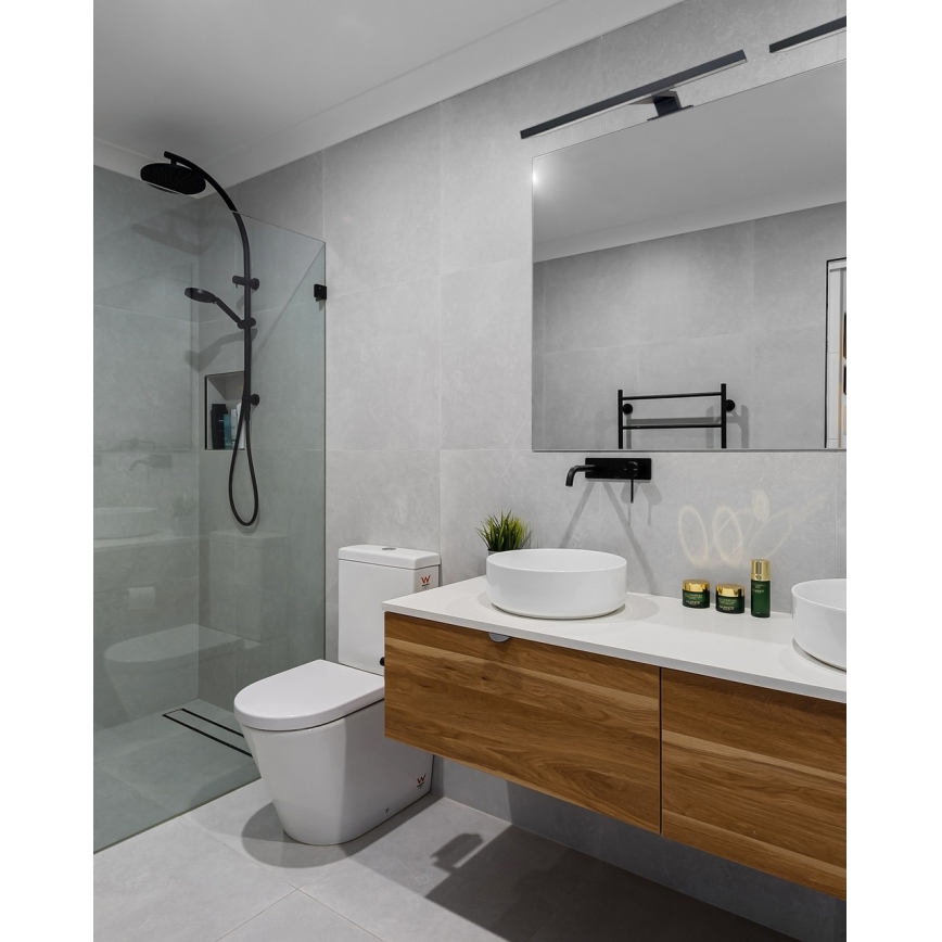 LED Koupelnové osvětlení zrcadla LED/8W/230V 4000K 50 cm IP44 černá