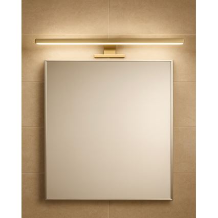 LED Koupelnové osvětlení zrcadla LED/8W/230V 4000K 50 cm IP44 matná zlatá