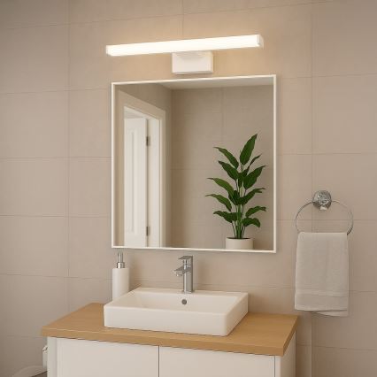 LED Koupelnové osvětlení zrcadla MIRORE LED/10W/230V 60 cm IP44 bílá