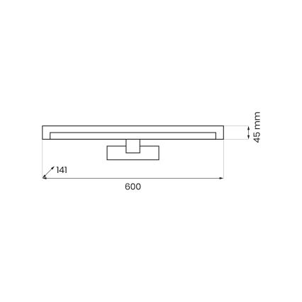 LED Koupelnové osvětlení zrcadla MIRORE LED/10W/230V 60 cm IP44 bílá