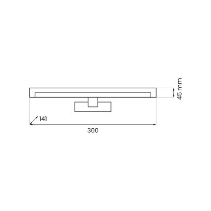 LED Koupelnové osvětlení zrcadla MIRORE LED/5W/230V 30 cm IP44 černá