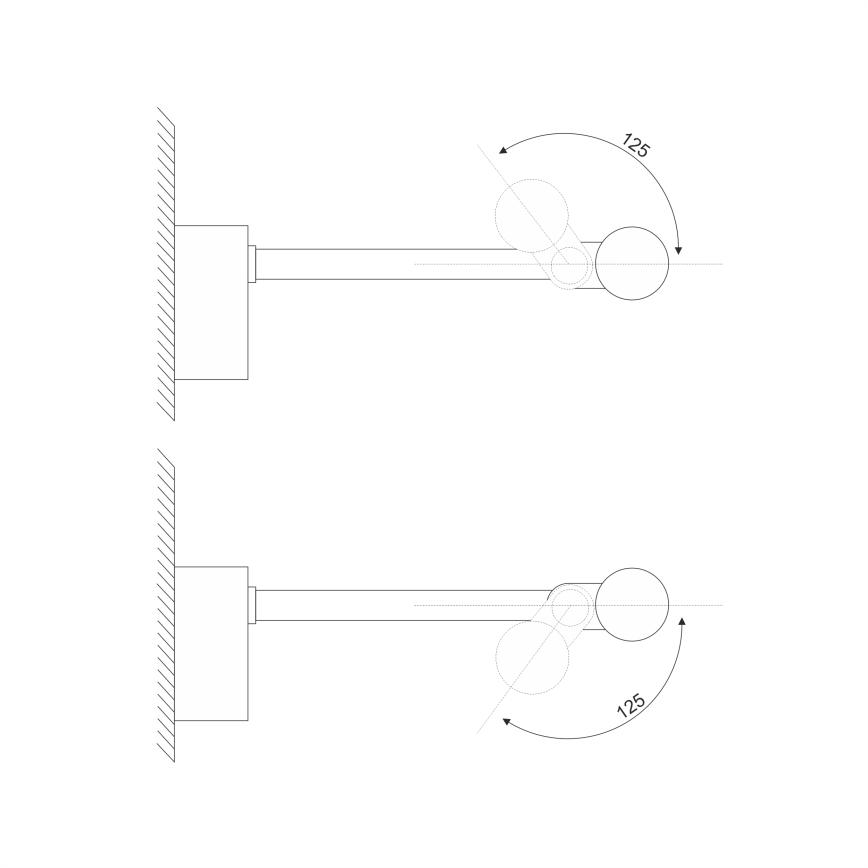 LED Koupelnové osvětlení zrcadla MIRROR LED/6W/230V 4000K IP44 40 cm černá