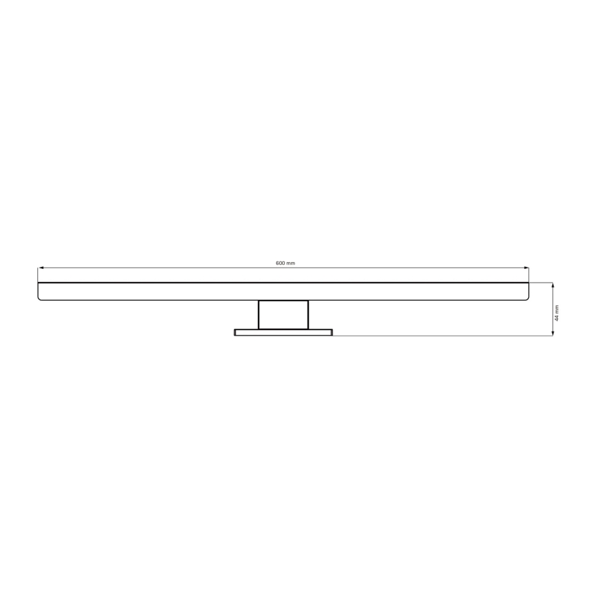 LED Koupelnové osvětlení zrcadla SAMOS LED/12W/230V 4000K 60 cm IP44 černá