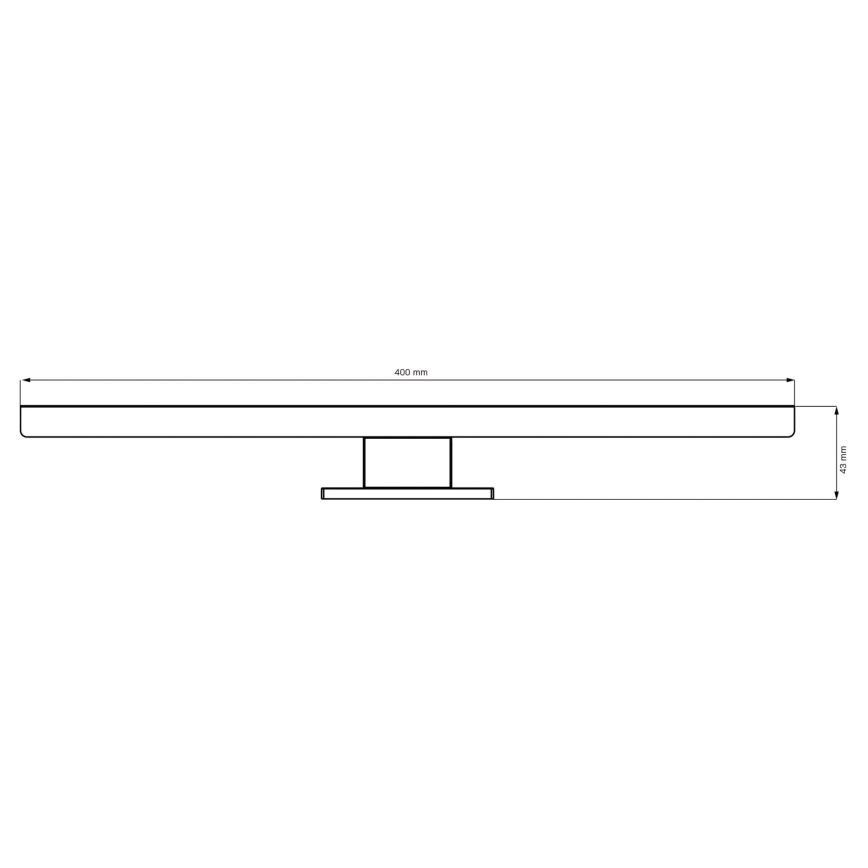 LED Koupelnové osvětlení zrcadla SAMOS LED/8W/230V 4000K 40 cm IP44 černá