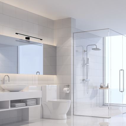 LED Koupelnové osvětlení zrcadla SHINE LED/12W/230V 60 cm IP44 černá