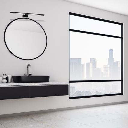 LED Koupelnové osvětlení zrcadla SHINE LED/12W/230V 60 cm IP44 černá
