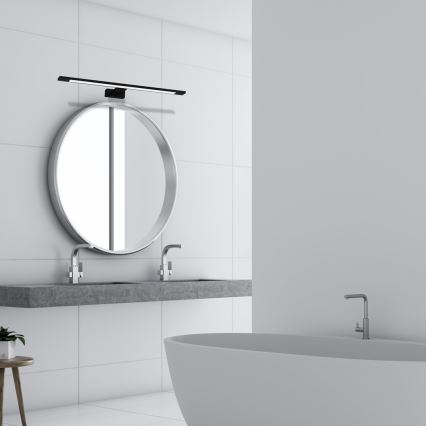LED Koupelnové osvětlení zrcadla SHINE LED/12W/230V 60 cm IP44 černá