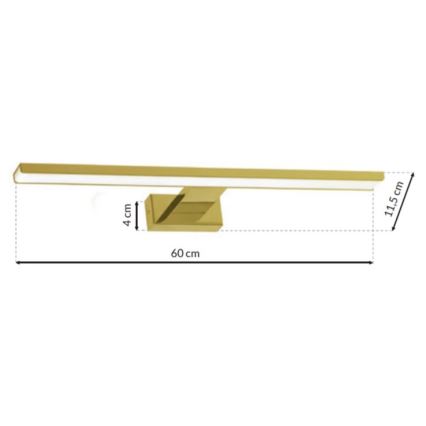 LED Koupelnové osvětlení zrcadla SHINE LED/13,8W/230V 60 cm IP44 zlatá