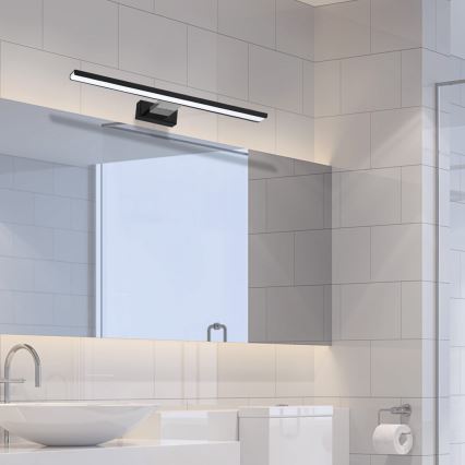 LED Koupelnové osvětlení zrcadla SHINE LED/13,8W/230V IP44 černá/lesklý chrom