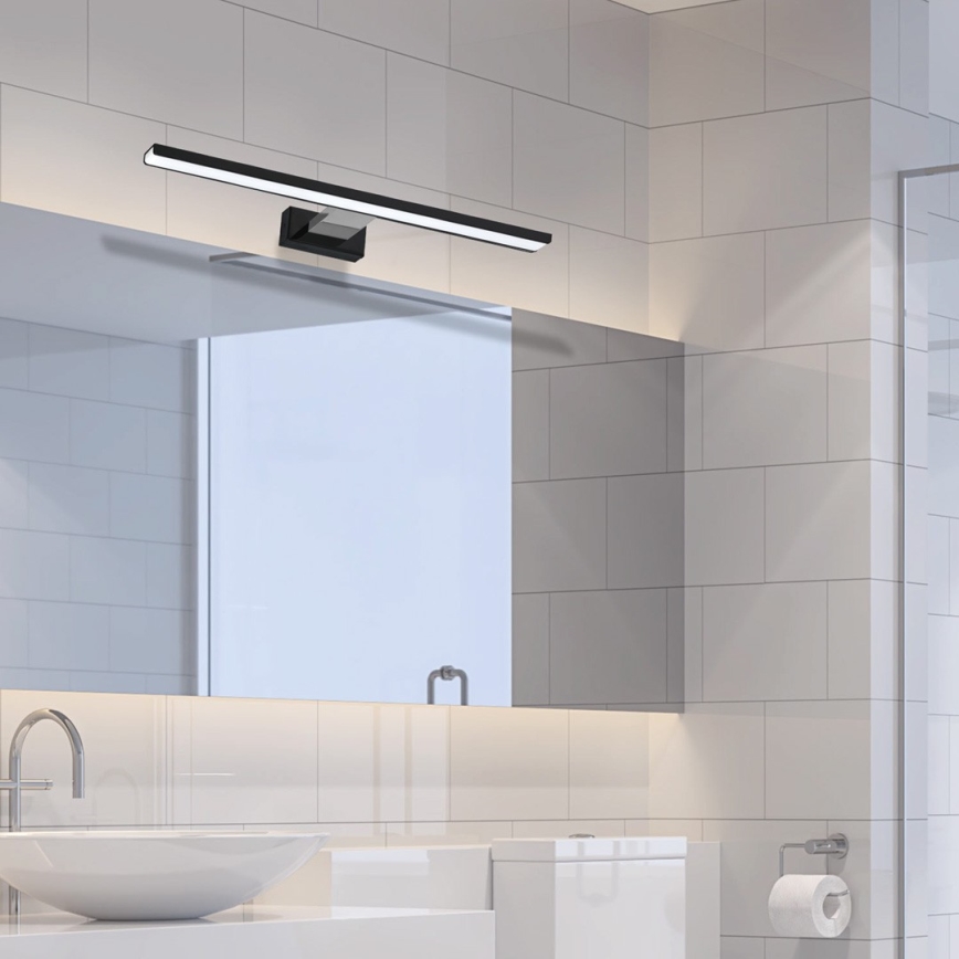 LED Koupelnové osvětlení zrcadla SHINE LED/13,8W/230V IP44 černá/lesklý chrom