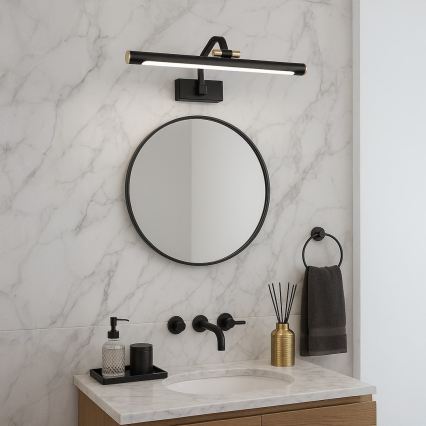 LED Koupelnové osvětlení zrcadla VINCI LED/12W/230V 40 cm IP44 černá