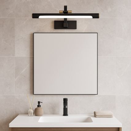 LED Koupelnové osvětlení zrcadla VINCI LED/12W/230V 40 cm IP44 černá