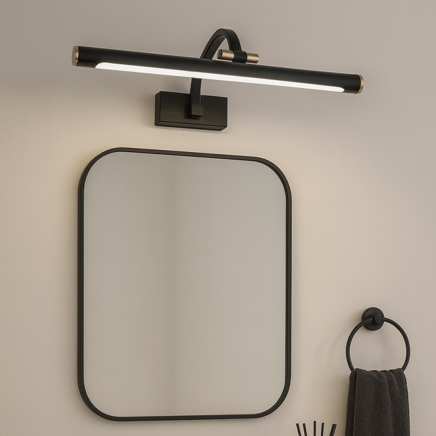 LED Koupelnové osvětlení zrcadla VINCI LED/15W/230V 60 cm IP44 černá