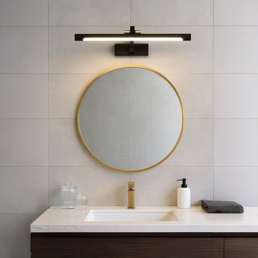 LED Koupelnové osvětlení zrcadla VINCI LED/15W/230V 60 cm IP44 černá
