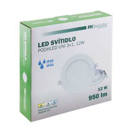 LED Koupelnové podhledové svítidlo LED/12W/230V 3000/4000/6000K IP44