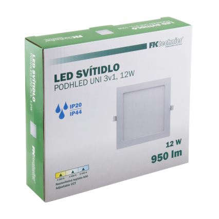 LED Koupelnové podhledové svítidlo LED/12W/230V 3000/4000/6000K IP44