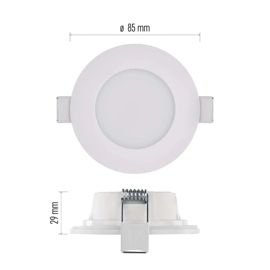 LED Koupelnové podhledové svítidlo LORI LED/4,5W/230V IP65 2700/4000K pr. 8,5 cm bílá