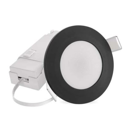 LED Koupelnové podhledové svítidlo LORI LED/4,5W/230V IP65 2700/4000K pr. 8,5 cm černá