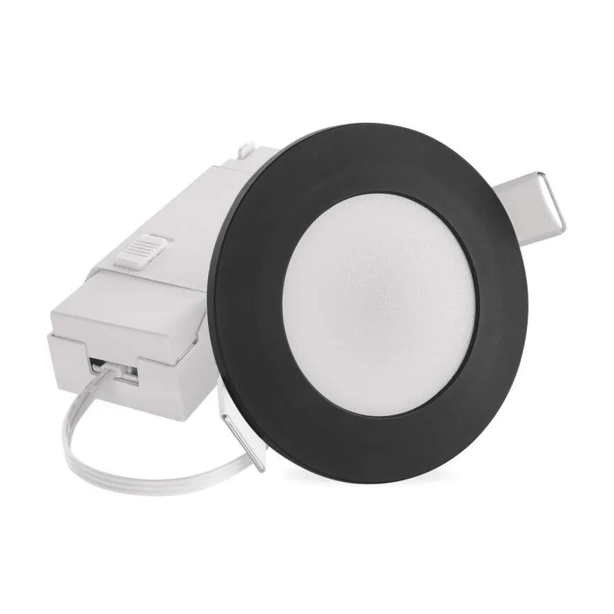 LED Koupelnové podhledové svítidlo LORI LED/4,5W/230V IP65 2700/4000K pr. 8,5 cm černá