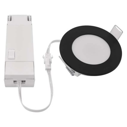 LED Koupelnové podhledové svítidlo LORI LED/4,5W/230V IP65 2700/4000K pr. 8,5 cm černá