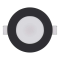 LED Koupelnové podhledové svítidlo LORI LED/4,5W/230V IP65 2700/4000K pr. 8,5 cm černá