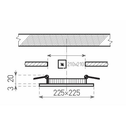 LED Koupelnové podhledové svítidlo VEGA LED/18W/230V 2800K 22,5 cm IP44