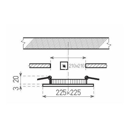 LED Koupelnové podhledové svítidlo VEGA LED/18W/230V 3800K 22,5 cm IP44