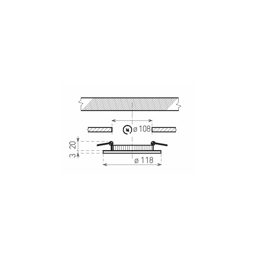 LED Koupelnové podhledové svítidlo VEGA LED/6W/230V 2800K pr. 11,8 cm IP44