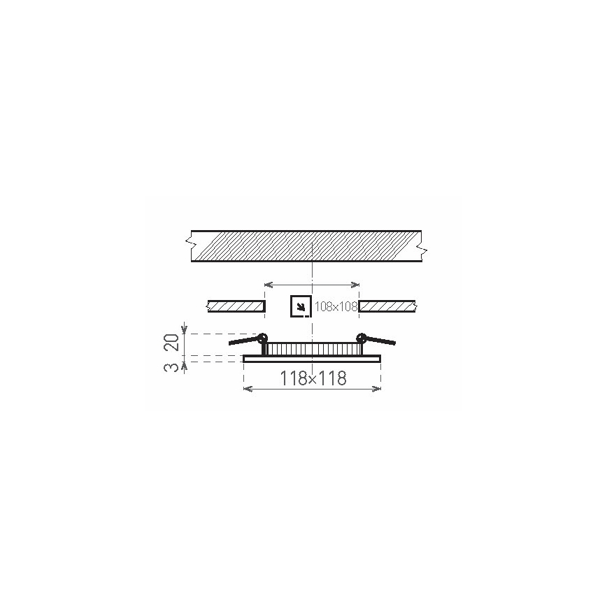 LED Koupelnové podhledové svítidlo VEGA LED/6W/230V 3800K 11,8 cm IP44