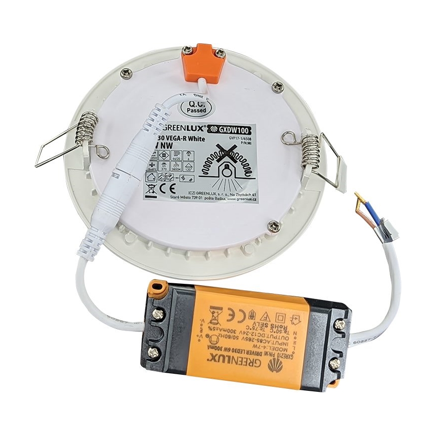 LED Koupelnové podhledové svítidlo VEGA LED/6W/230V 3800K pr. 11,8 cm IP44