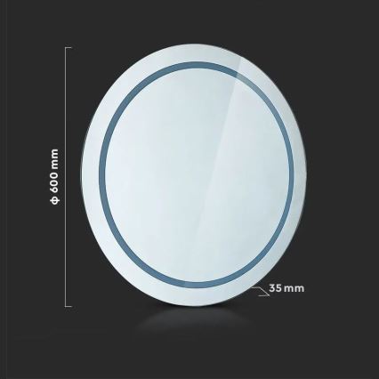 LED Koupelnové podsvícené zrcadlo LED/31W/230V IP44