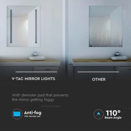 LED Koupelnové podsvícené zrcadlo LED/35W/230V IP44 70x50 cm