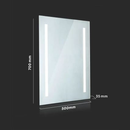 LED Koupelnové podsvícené zrcadlo LED/35W/230V IP44 70x50 cm