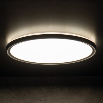LED Koupelnové stropní svítidlo AZPO LED/11,8W/230V pr. 22,5 cm IP54 černá